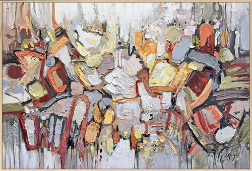 Amber Collision van Lana Guise, Schilderij te koop op Singulart