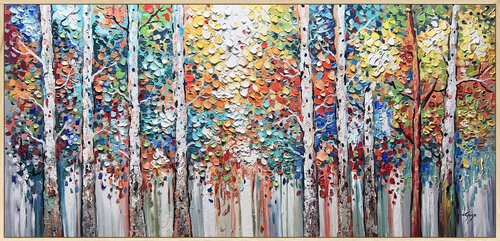 Dreaming Birches van Lana Guise, Schilderij te koop op Singulart
