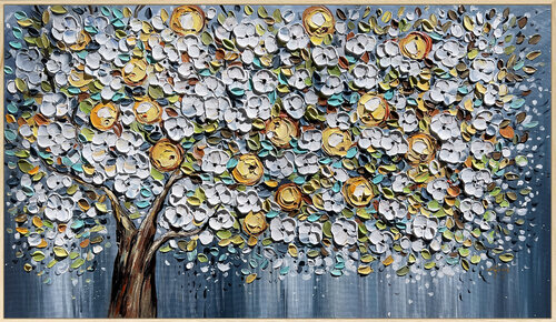 Golden Essence Tree van Lana Guise, Schilderij te koop op Singulart