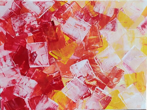 red cubes von Sonja Radzik, Malerei kaufen auf Singulart