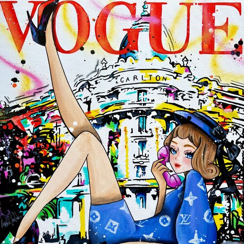 Mademoiselle Cannes di Pauline Cornee, Pittura in vendita su Singulart