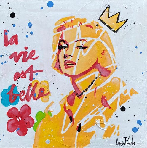 La vie est belle Marilyn Monroe by Pauline Cornee, 絵画 for Sale on Singulart