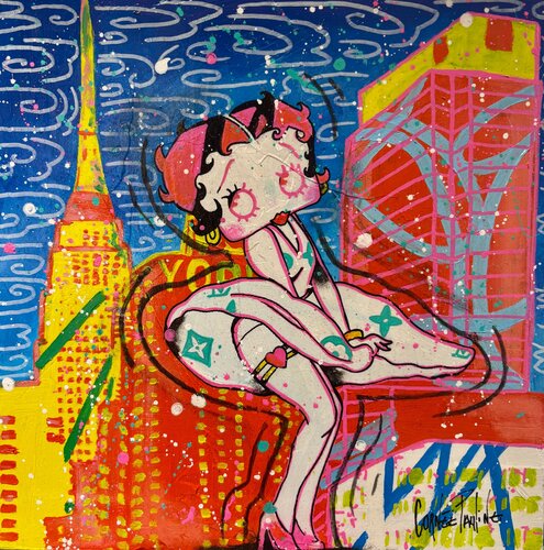 Betty boop in New York di Pauline Cornee, Pittura in vendita su Singulart