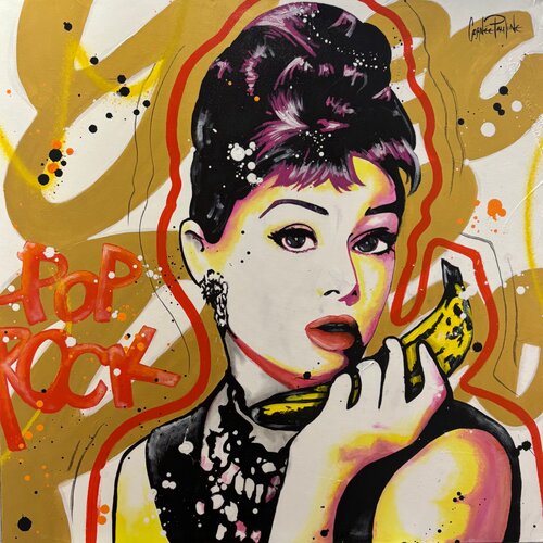 Audrey Hepburn Is Pop von Pauline Cornee, Malerei kaufen auf Singulart