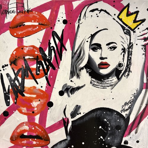 The Lady Gaga Queen de Pauline Cornee, Pintura a la venta en Singulart