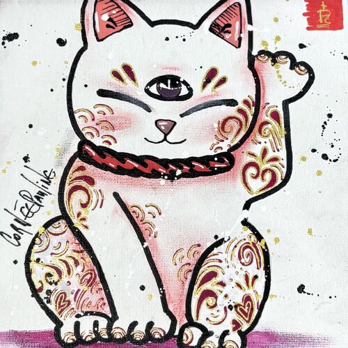 Maneki-Neko I by Pauline Cornee, 絵画 for Sale on Singulart