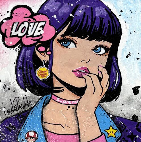 I love being a geek girl by Pauline Cornee, 絵画 for Sale on Singulart