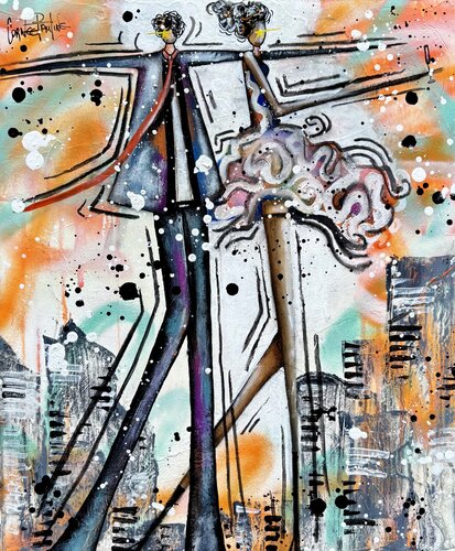 Dance with her de Pauline Cornee, Pintura a la venta en Singulart