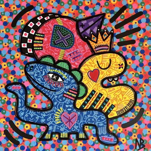 La danse de la lune van Nina Bruneau, Schilderij te koop op Singulart