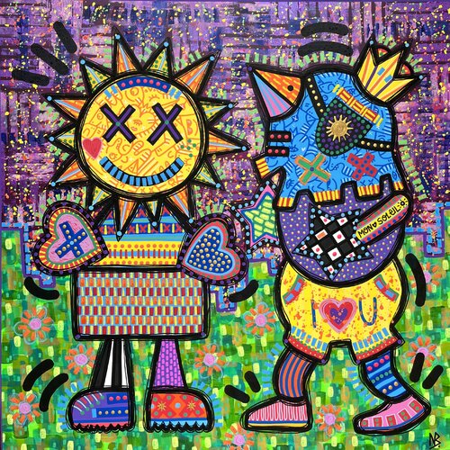 Soleil je t'aime van Nina Bruneau, Schilderij te koop op Singulart