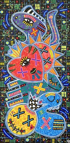 Vivre la nuit von Nina Bruneau, Malerei kaufen auf Singulart