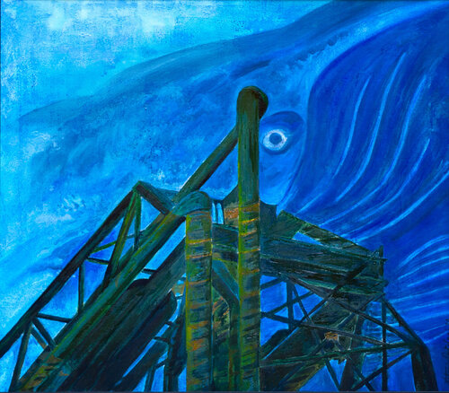 Whale and Pipes by Antonio Ortolani, 회화 for Sale on Singulart