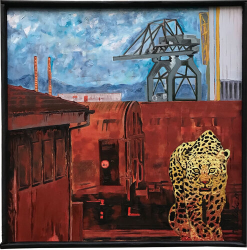 Leopardo a Piombino (industrial leopard) by Antonio Ortolani, 회화 for Sale on Singulart