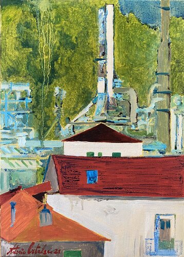 La raffineria di Antonio Ortolani, Pittura in vendita su Singulart