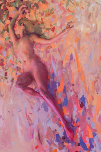 "ODYSSEY" Triptych. Painting #3 “La Flotación” di Tiana Diakova, Pittura in vendita su Singulart