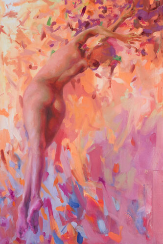 "ODYSSEY" Triptych. Painting #2 “El Salto” di Tiana Diakova, Pittura in vendita su Singulart
