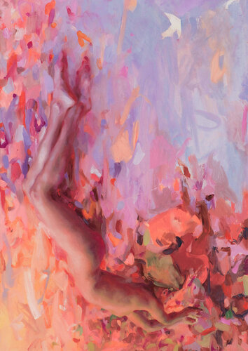 "ODYSSEY" Triptych. Painting #1 “La inmersión” by Tiana Diakova, Painting for Sale on Singulart