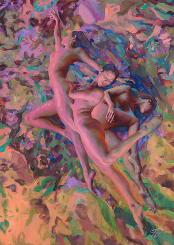 La manana, el dia y la noche par Tiana Diakova, Peinture en vente sur Singulart
