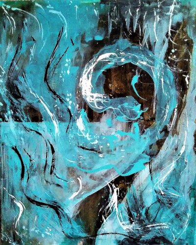 Silver Wave di Elena Gerasimova, Pittura in vendita su Singulart