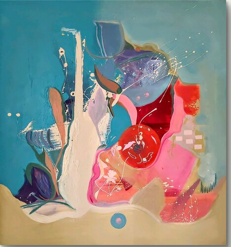 "Joyfulness" Life through my eyes no.1 van Vlatka Luksic, Schilderij te koop op Singulart