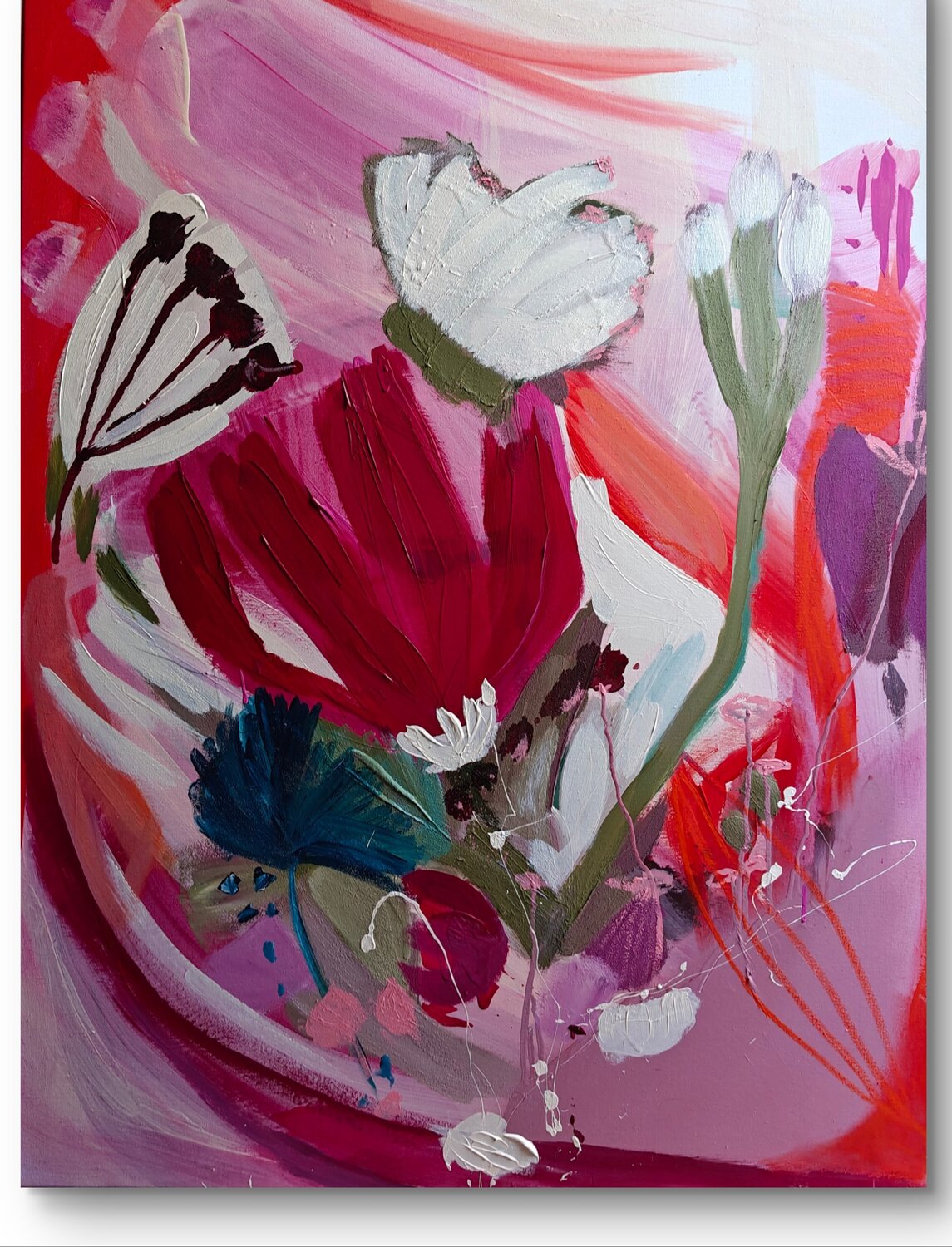 "She’s got her Mojo back. And she surrendered in motion" Vlatka Luksic Originalgemälde zu verkaufen