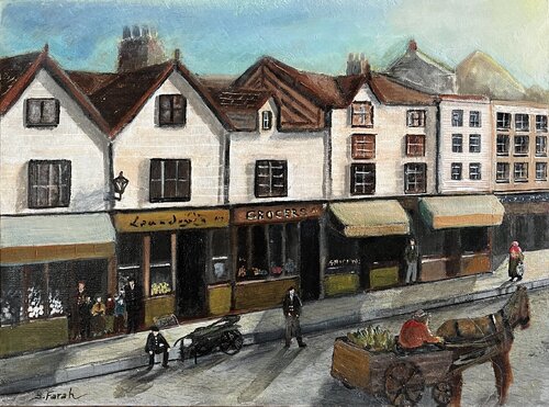 Textures Of The Past: Colt Street, East London, 1902 di Samir Farah, Pittura in vendita su Singulart