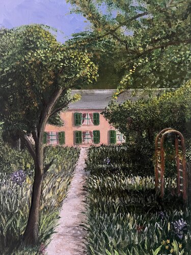 Claude Monet's House and Garden, Giverny by Samir Farah, Painting for Sale on Singulart