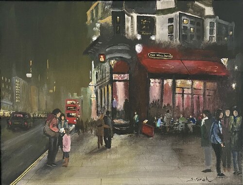 Evening on The Strand, London by Samir Farah, Painting for Sale on Singulart