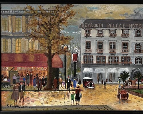 Beirut Palace Hotel, 1929 de Samir Farah, Pintura a la venta en Singulart
