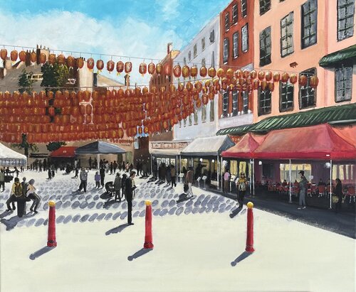 Chinatown, London by Samir Farah, 絵画 for Sale on Singulart