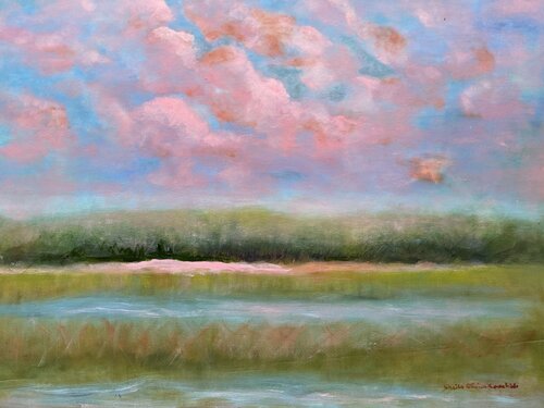 Rhode Island marsh van Sheila Olivier-Carchidi, Schilderij te koop op Singulart