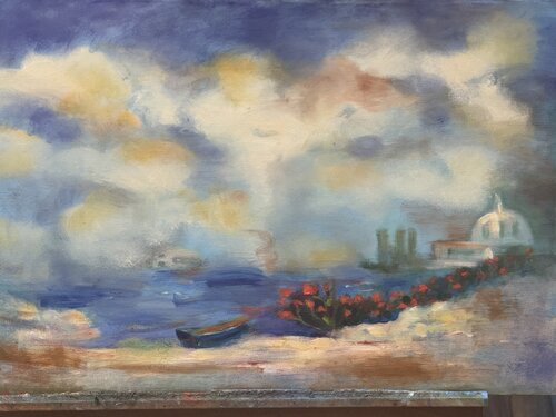 Evening blush by Sheila Olivier-Carchidi, Painting for Sale on Singulart