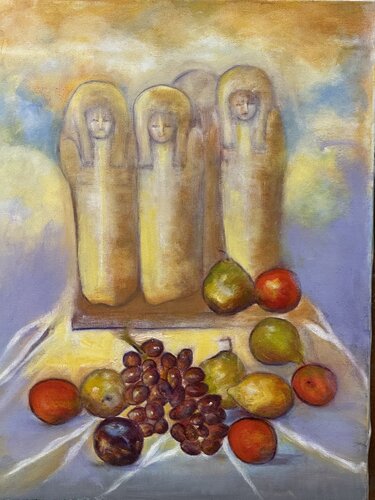 Egyptian fruits von Sheila Olivier-Carchidi, Malerei kaufen auf Singulart