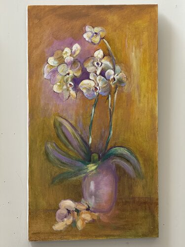 Orchid blooms van Sheila Olivier-Carchidi, Schilderij te koop op Singulart