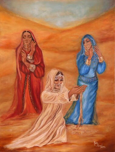 "les echos du desert" von Nelly Kamel, Malerei kaufen auf Singulart