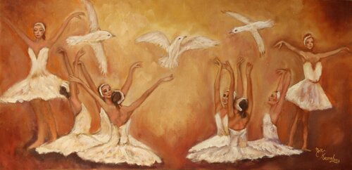 "entre le ciel et la terre" von Nelly Kamel, Malerei kaufen auf Singulart