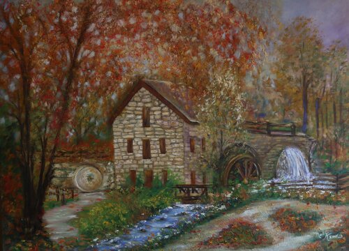 "Le moulin des souvenirs" von Nelly Kamel, Malerei kaufen auf Singulart