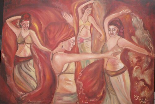 La danse du soleil von Nelly Kamel, Malerei kaufen auf Singulart