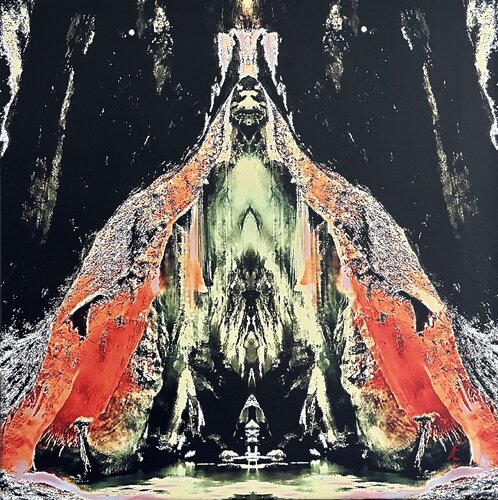 Im Zelt des Schamanen, handsigniert; limitierte digitale Kunst Claudia Altemeier