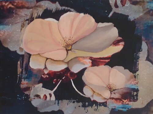 Apfelblüte abstrakt by Claudia Altemeier, Painting for Sale on Singulart