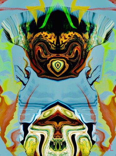 Gromek mit Schatztruhe di Claudia Altemeier, Digitale in vendita su Singulart