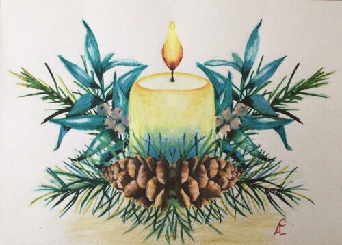 Adventskerze van Claudia Altemeier, Schilderij te koop op Singulart