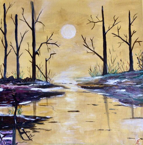 Winterblues von Claudia Altemeier, Malerei kaufen auf Singulart