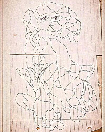 It seems a flower that forms a figure that create an idea of scent by TAHA Mohamed BENNIS, Drawing for Sale on Singulart