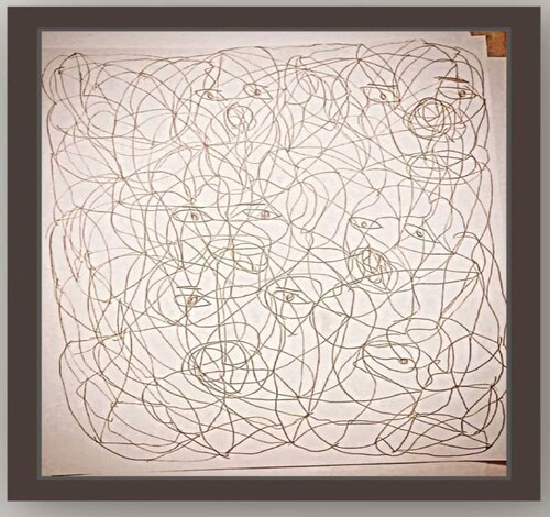 Critical thinking is a process of connecting di TAHA Mohamed BENNIS, Opera su carta in vendita su Singulart