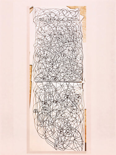 Visualization engagement as striking abstract von TAHA Mohamed BENNIS, Werk auf Papier kaufen auf Singulart