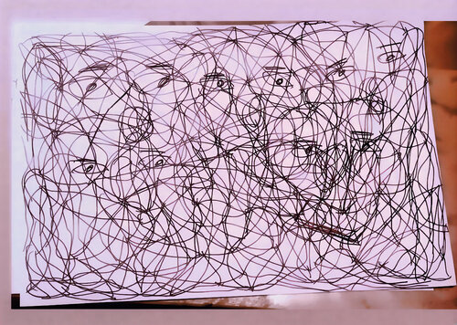 Beauty of naive semi abstract by TAHA Mohamed BENNIS, Work on Paper for Sale on Singulart