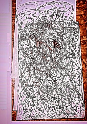 Visual figurative skull by TAHA Mohamed BENNIS, Work on Paper for Sale on Singulart