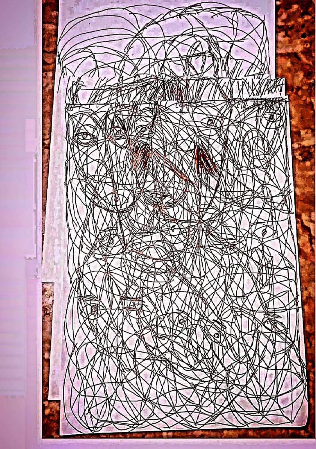 Visual figurative skull TAHA Mohamed BENNIS Werk op papier te koop