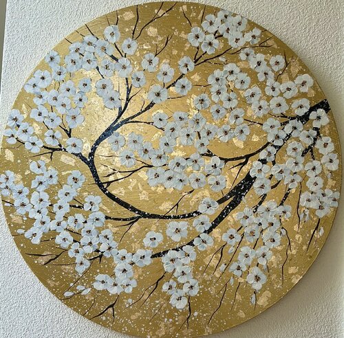 „ Golden Sakura“ di Guranda Spillmann, Pittura in vendita su Singulart